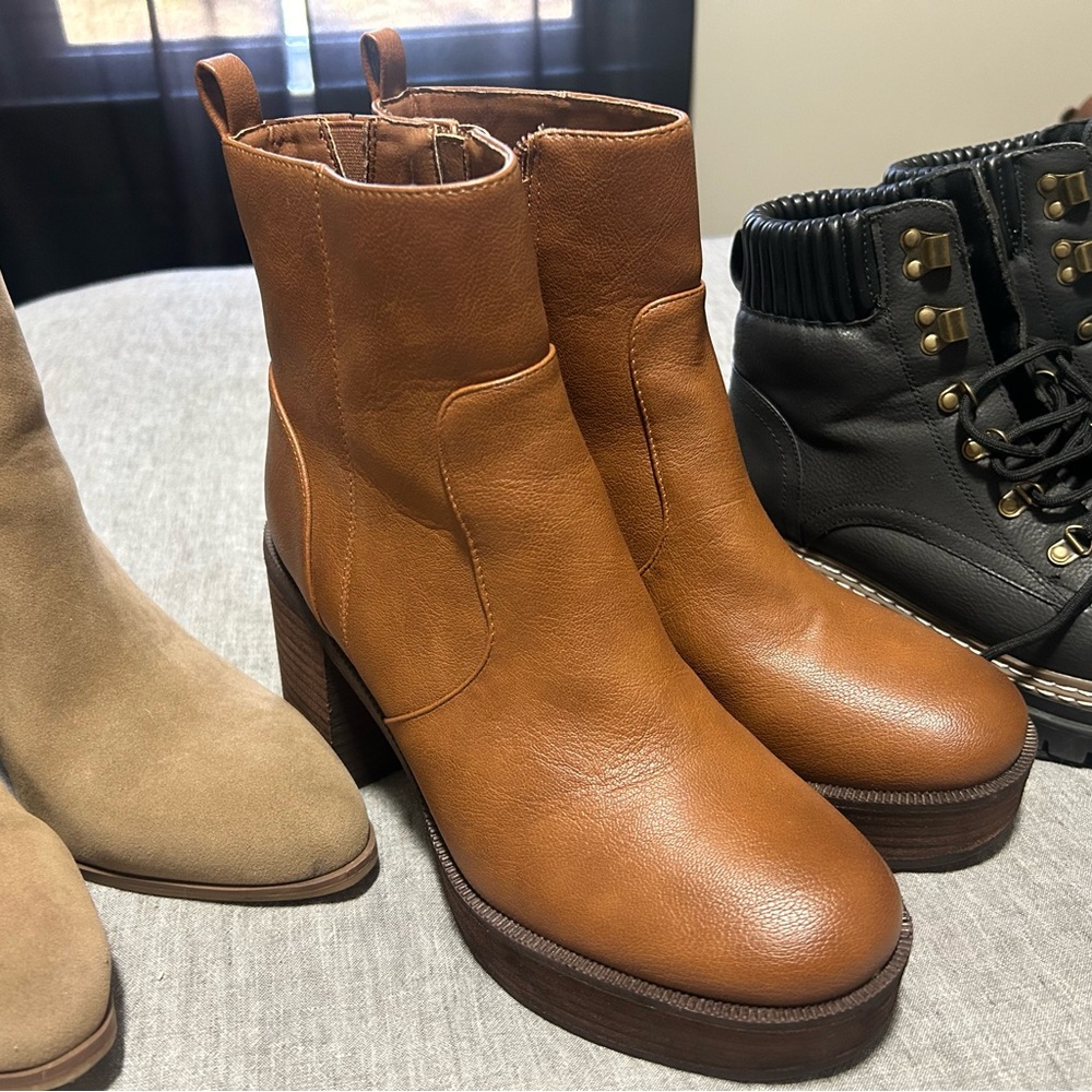 Brown Leather Ankle Boots